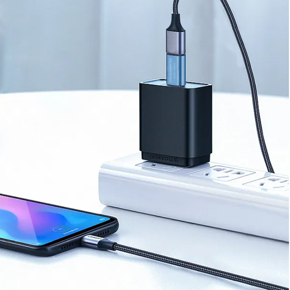 USB-C Anti-theft Swiping Appearance Aluminum Alloy Material Supports Fast Charging And Blocking Data