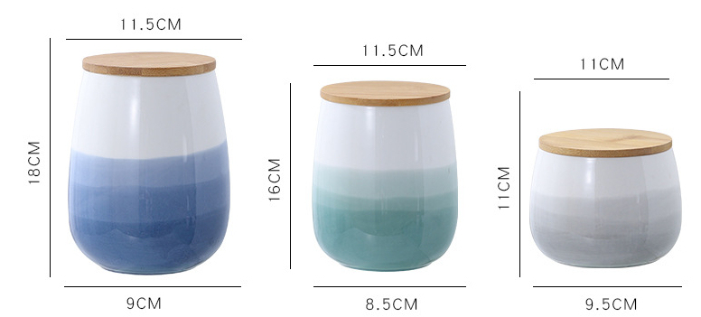 Ceramic Belly Jar Kitchen Coarse Cereals Dry Goods Moisture-proof Storage Tank