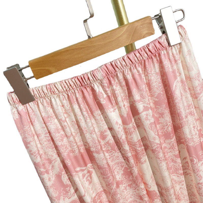 Women's Printed Pajamas Laid-back Long Sleeve Trousers