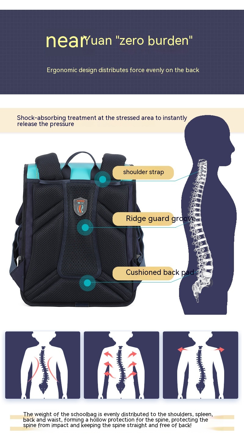 Children's Primary School Student British Noble Schoolbag Female Cartoon Waterproof Rucksack Brand Backpack - Image 19
