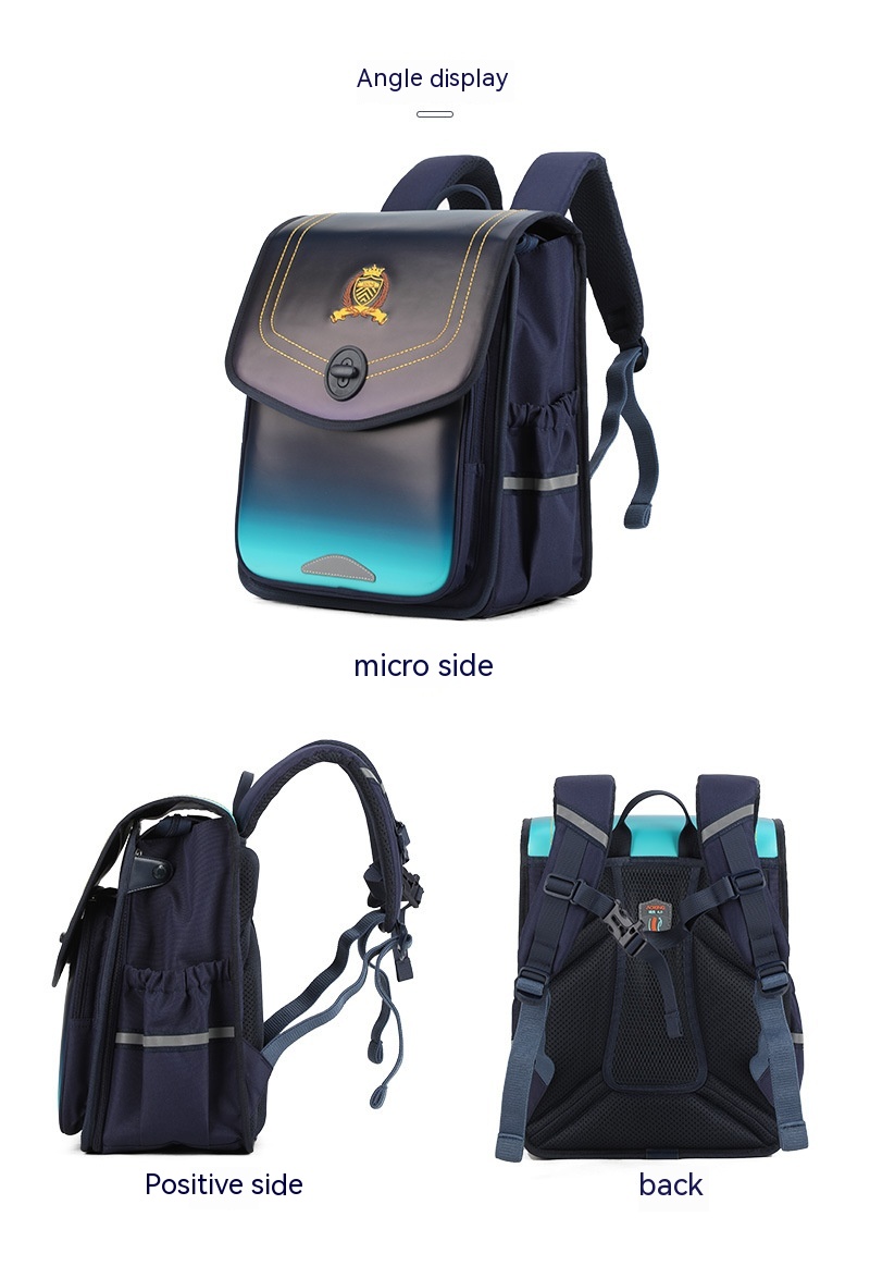Children's Primary School Student British Noble Schoolbag Female Cartoon Waterproof Rucksack Brand Backpack - Image 4