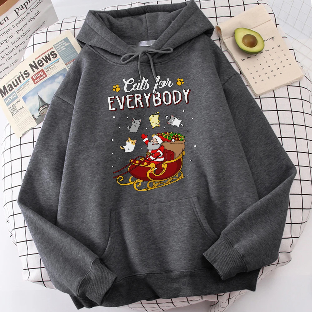 Cats For Everybody Funny Ugly Christmas Hoodie Wome