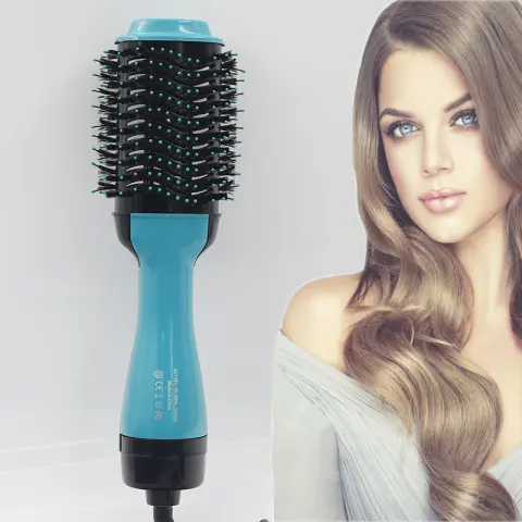 Hot Air Brush Blowing Combs Roll Straight Three-in-one Hair