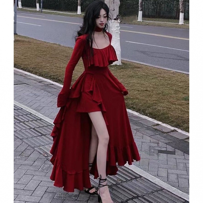 Halter Square-Neck Long Dress, picture 8 of 9