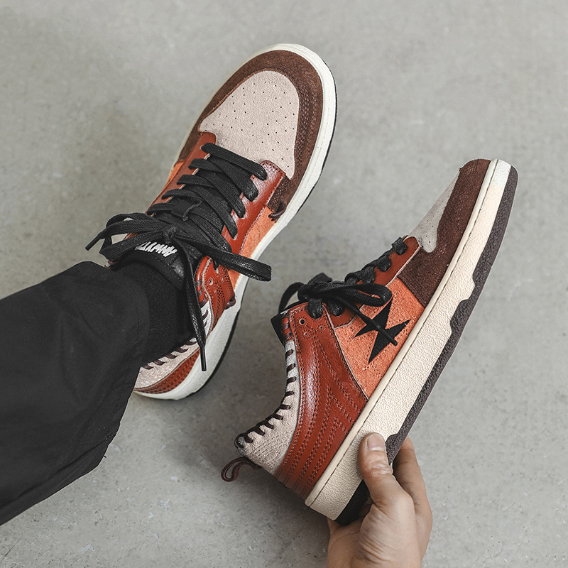 Men’s Fashionable Winter Suede Patchwork Easy Matching Sports Casual Shoes