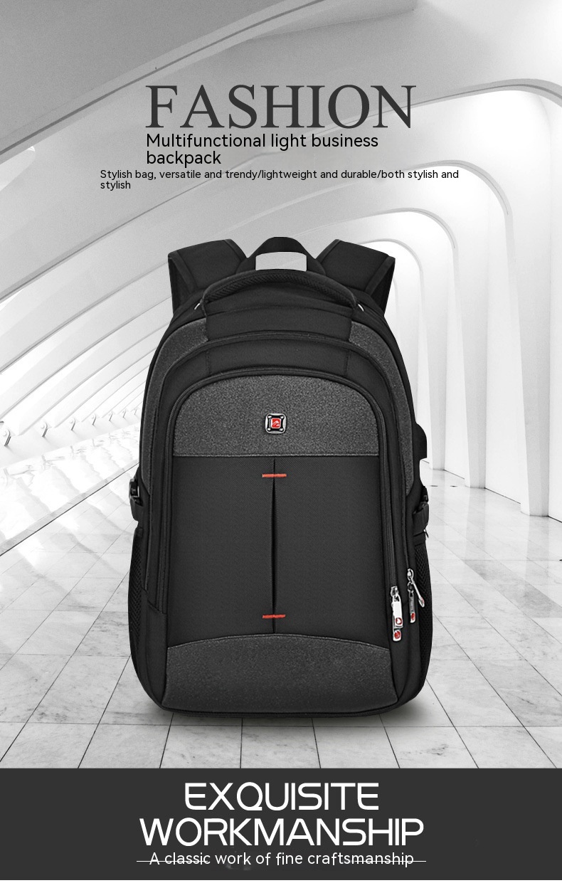 Backpack Men’s Laptop Bag Usb Charging Men’s Bag Oxford Cloth Waterproof Travel Backpack