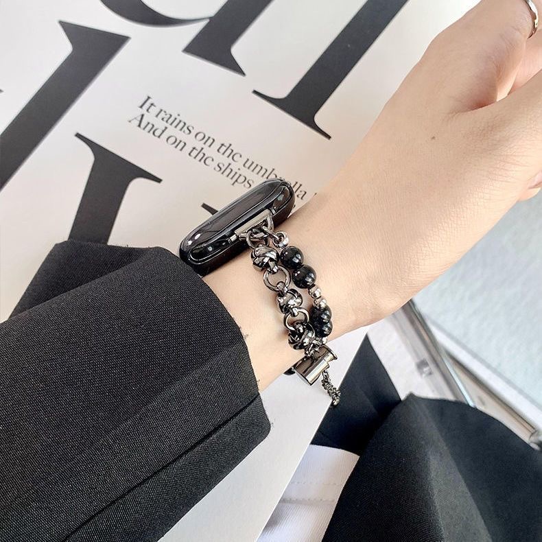 Classic Style Pearl Stainless Steel Metal Strap