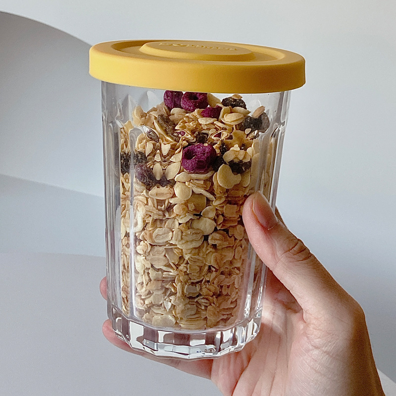 Vertical Pattern Borosilicate Glass Lunch Box Microwave Oven Partition Freshness Bowl - Image 9