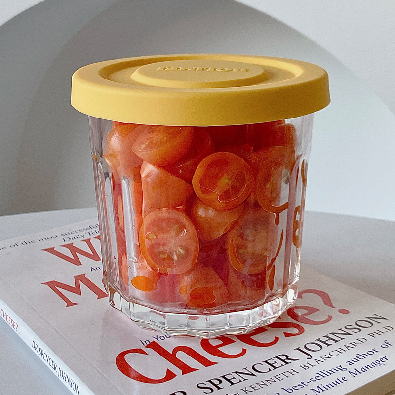 Vertical Pattern Borosilicate Glass Lunch Box Microwave Oven Partition Freshness Bowl - Image 12