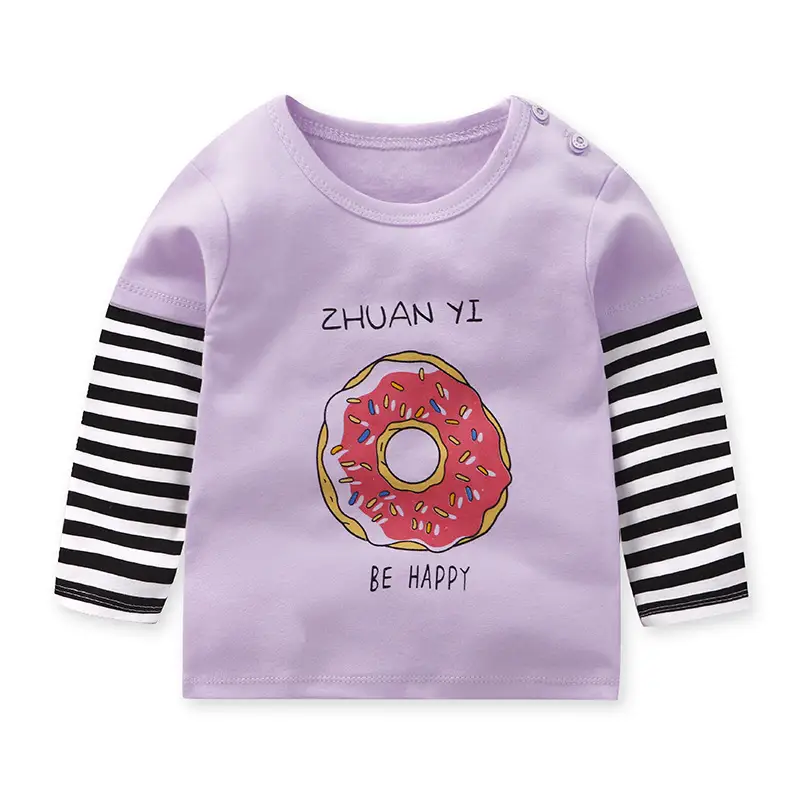 Children's Long Sleeve Casual Cartoon Round Neck Raglan Sleeves Top
