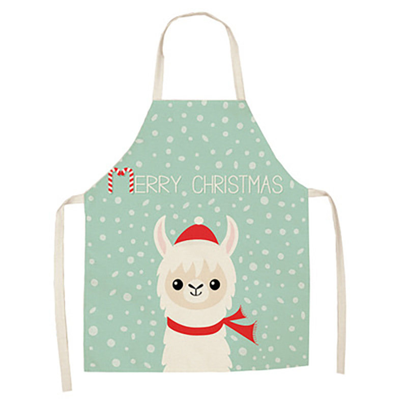 Title 3, Cartoon Alpaca Cactus Cotton Linen Apron