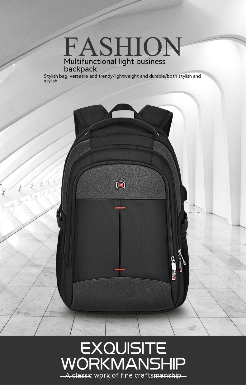 Title 4, Mens Backpack Laptop Bag USB Charging Waterpro...