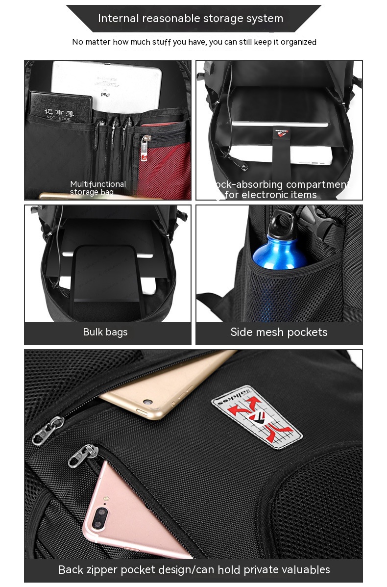 Title 7, Mens Backpack Laptop Bag USB Charging Waterpro...