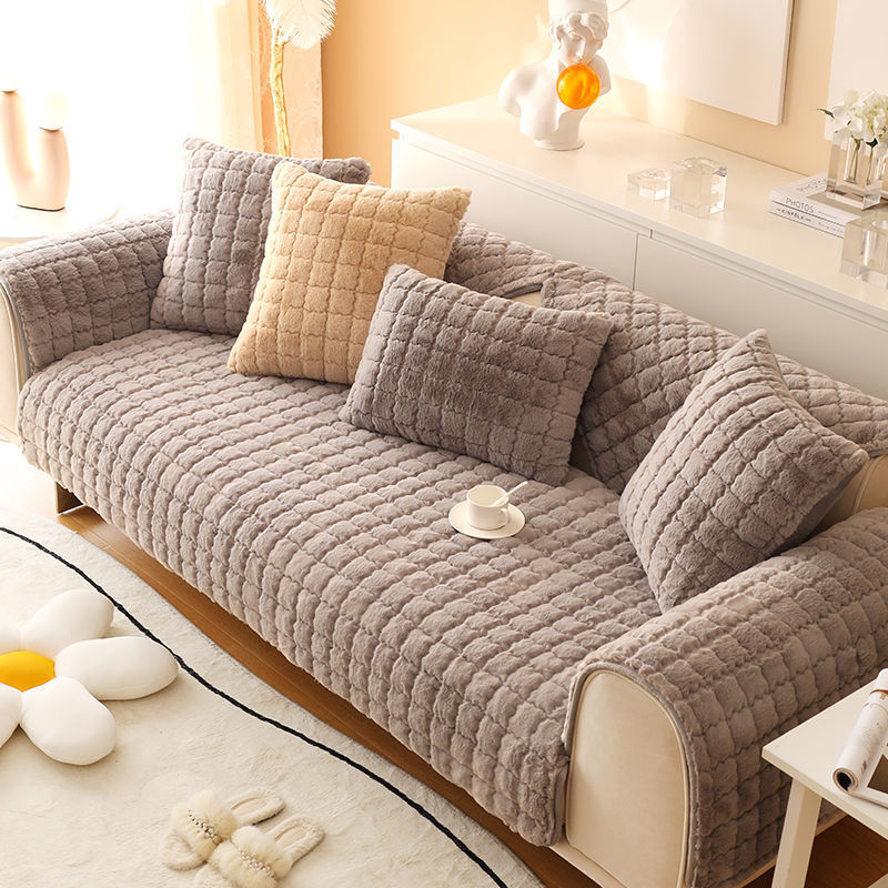 Title 6, New Plush Thickened Non-slip Solid Color Cushion