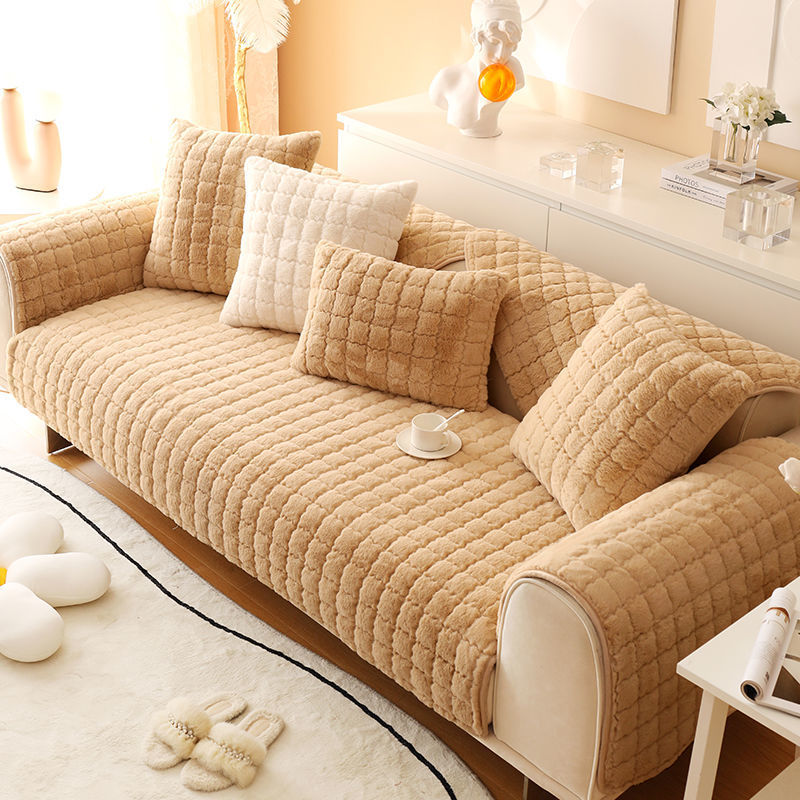 Title 8, New Plush Thickened Non-slip Solid Color Cushion