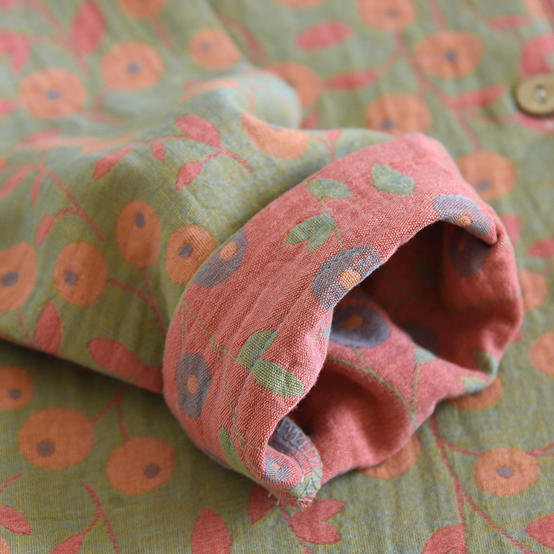 Cotton Lapel Double-sided Yarn-dyed Pajamas Suit