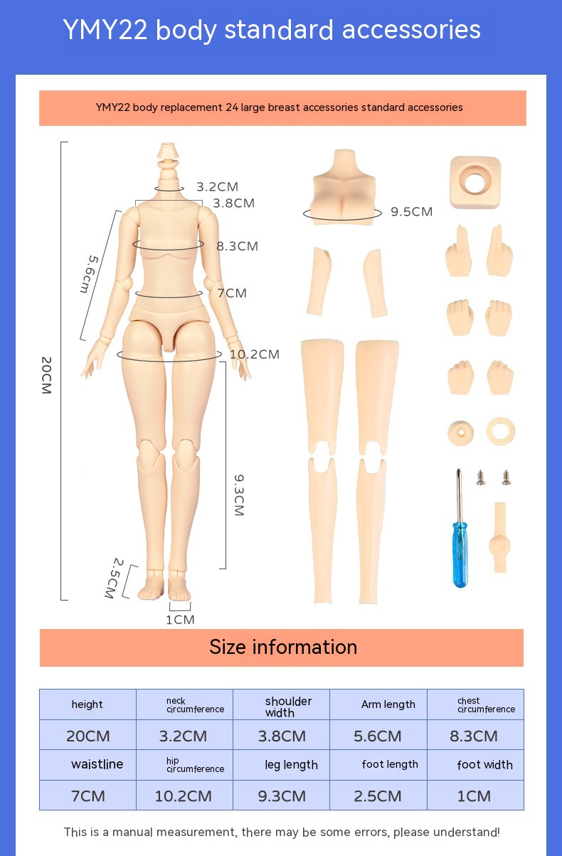 Title 5, Movable Doll Body Hand Office Suitable For Blythe