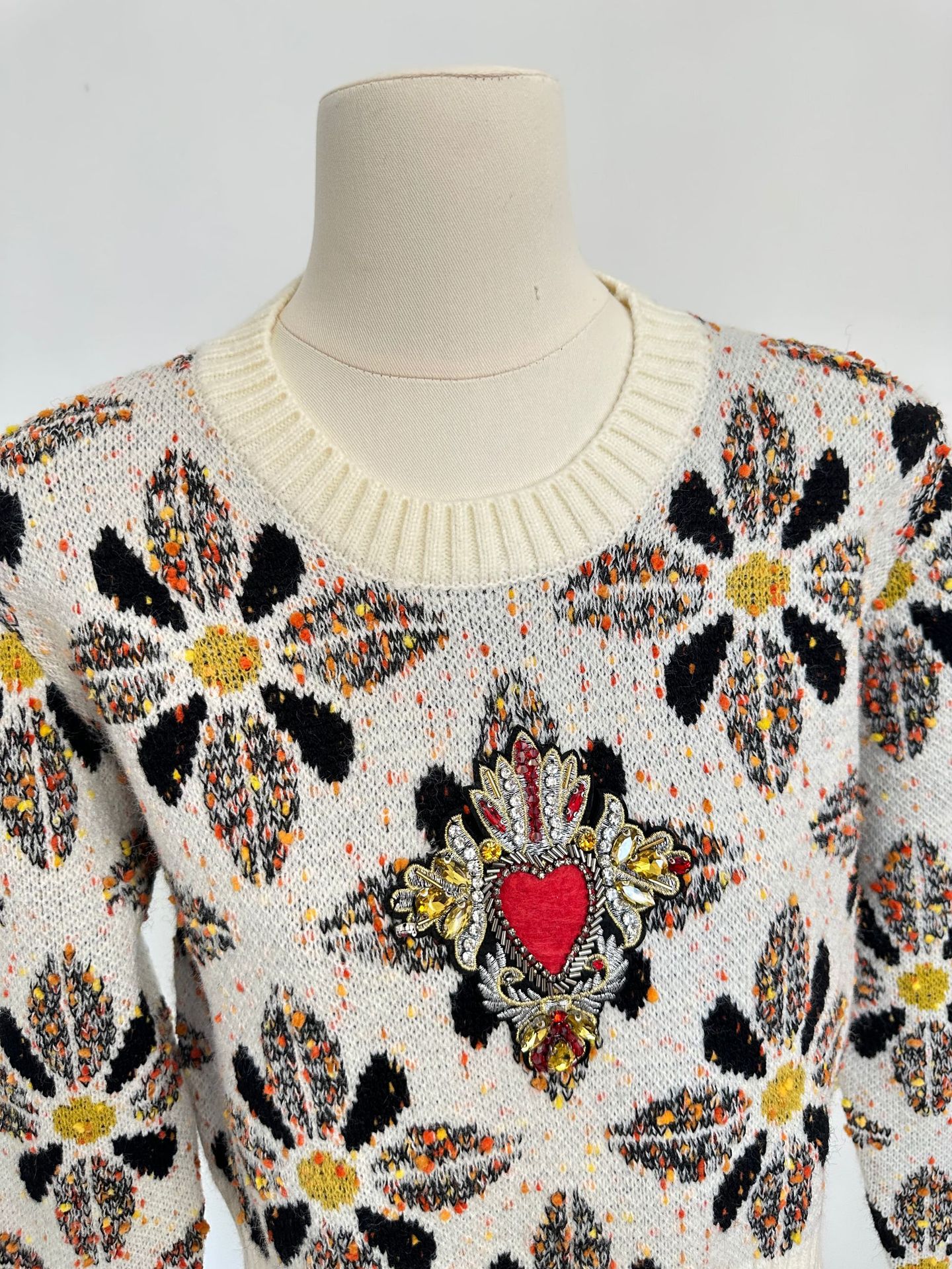 Women's Round Neck All-matching Diamond Sweater