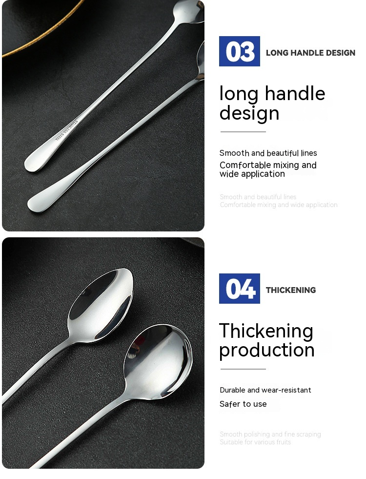 Stainless Steel Long Spoon Stirring Spoon