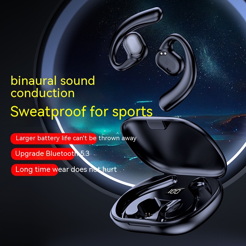 Non In-ear Ear-mounted Bluetooth Headset Cable Noise Reduction Running