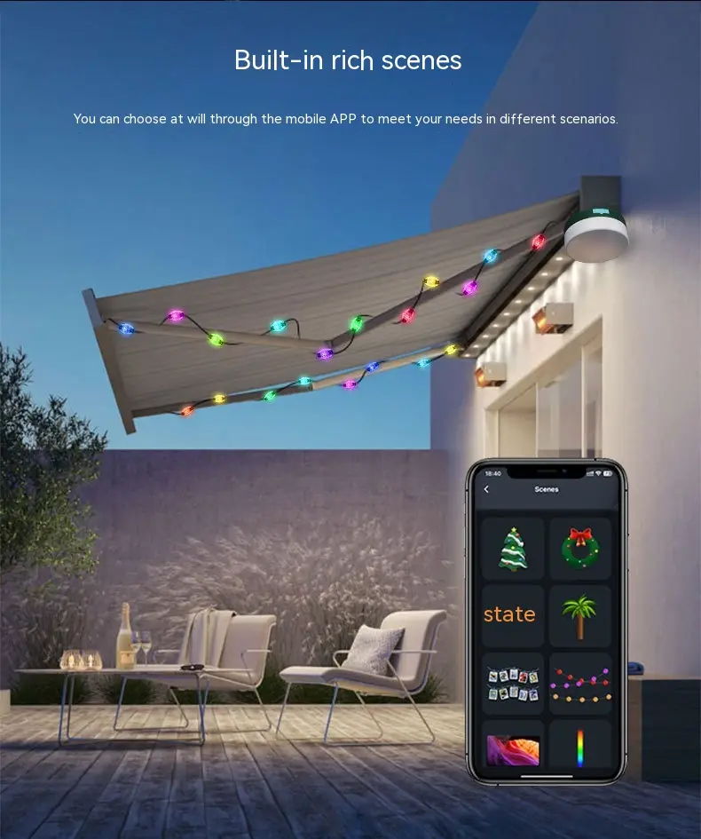 Solar Camping Multifunctional Waterproof Tent Decoration Atmosphere Lighting Chain