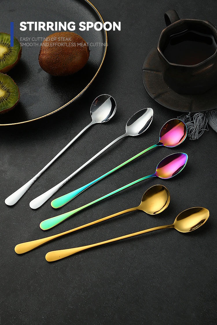 Title 11, Stainless Steel Long Spoon Stirring Spoon