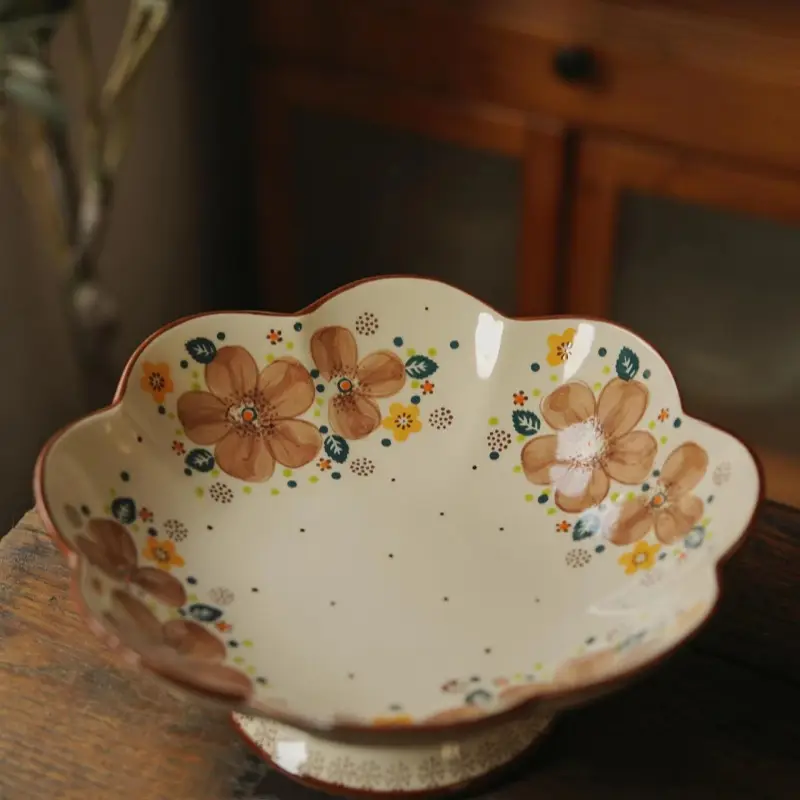Hand-painted Household Cake Plate Small Vase Fruit Plate