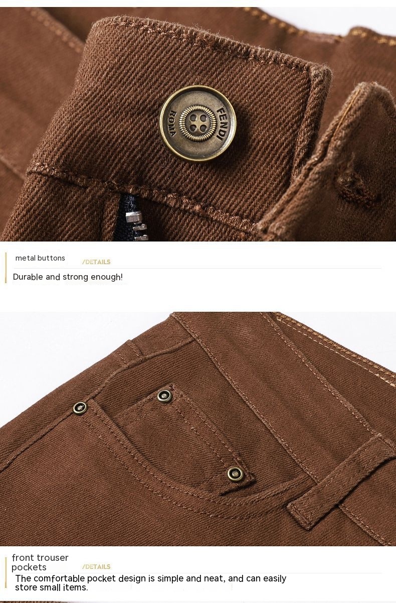 Straight Stretch Comfortable Trousers Mid-high Waist Pants