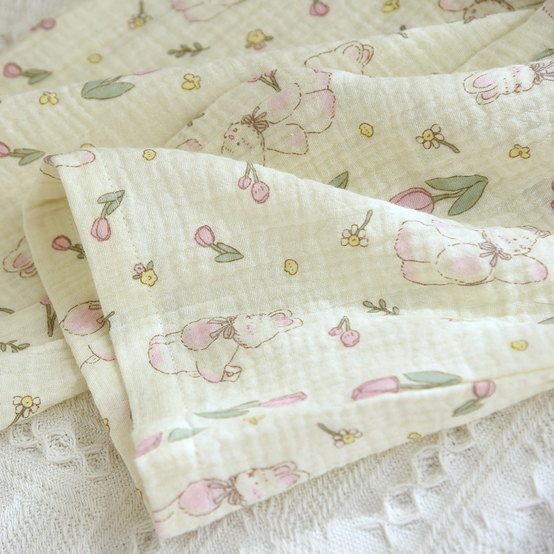 Tulips and Rabbits Pjs Set | Long Sleeves Cottagecore