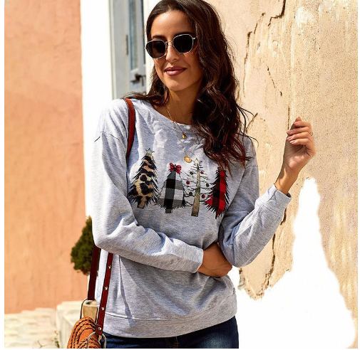 Title 2, Printed Round Neck Long Sleeved Sweatshirt