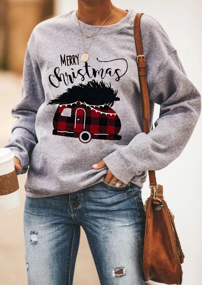 Title 6, Printed Round Neck Long Sleeved Sweatshirt