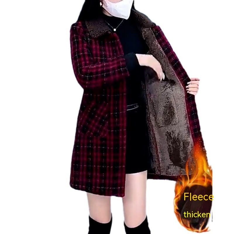 Title 6, New Fleece-lined Thick Mid-length Coat For Women