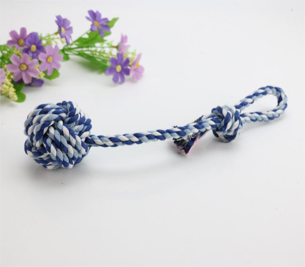 Pet Toy Training Ball Hand Pull Long Tail Ball Small Size Medium Dog Cotton String