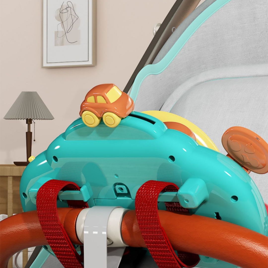 Children's Cartoon Simulation Co-pilot Steering Wheel Early Education Toys