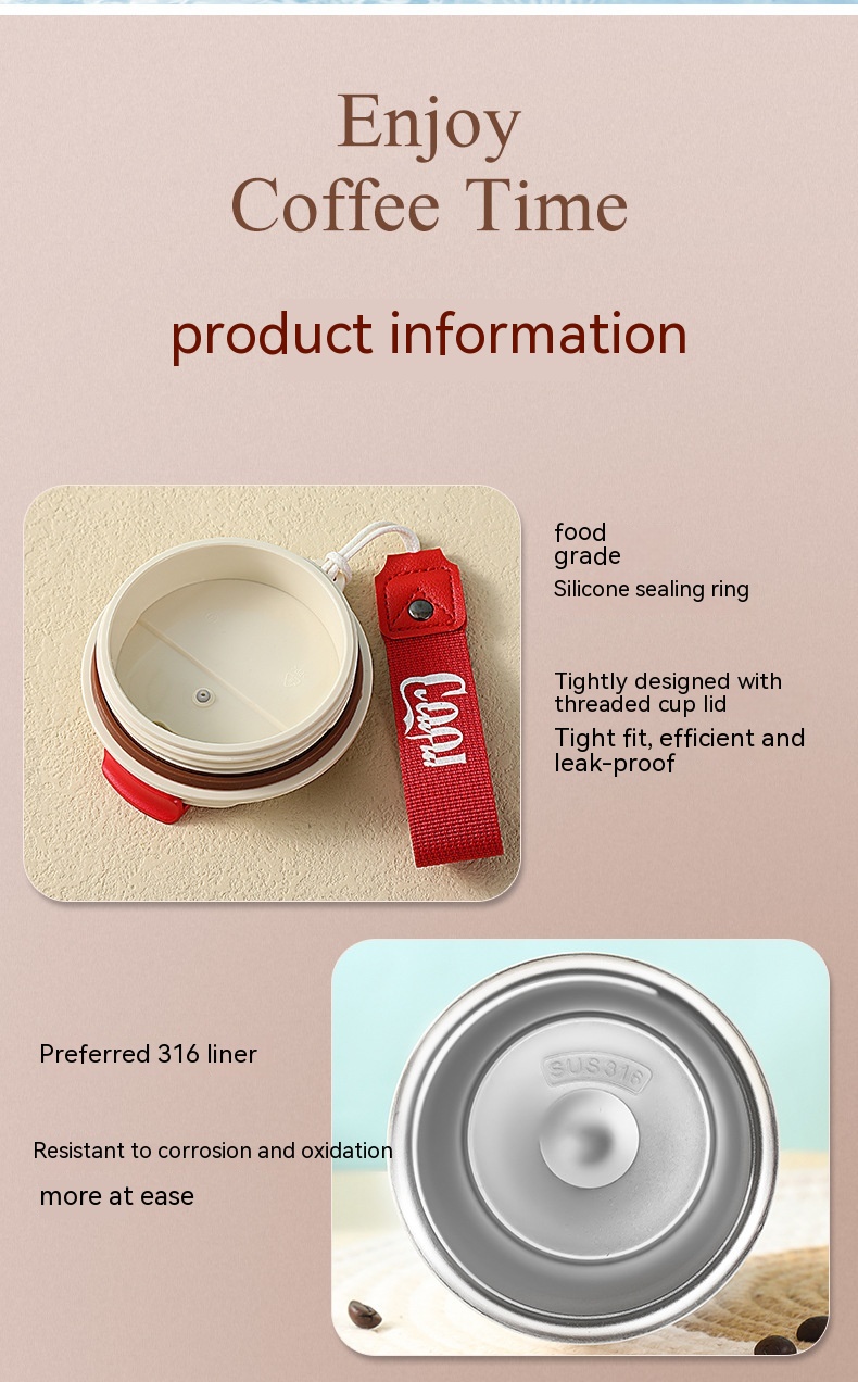 316 Stainless Steel Outdoor Good-looking Coffee Cup Vacuum Cup