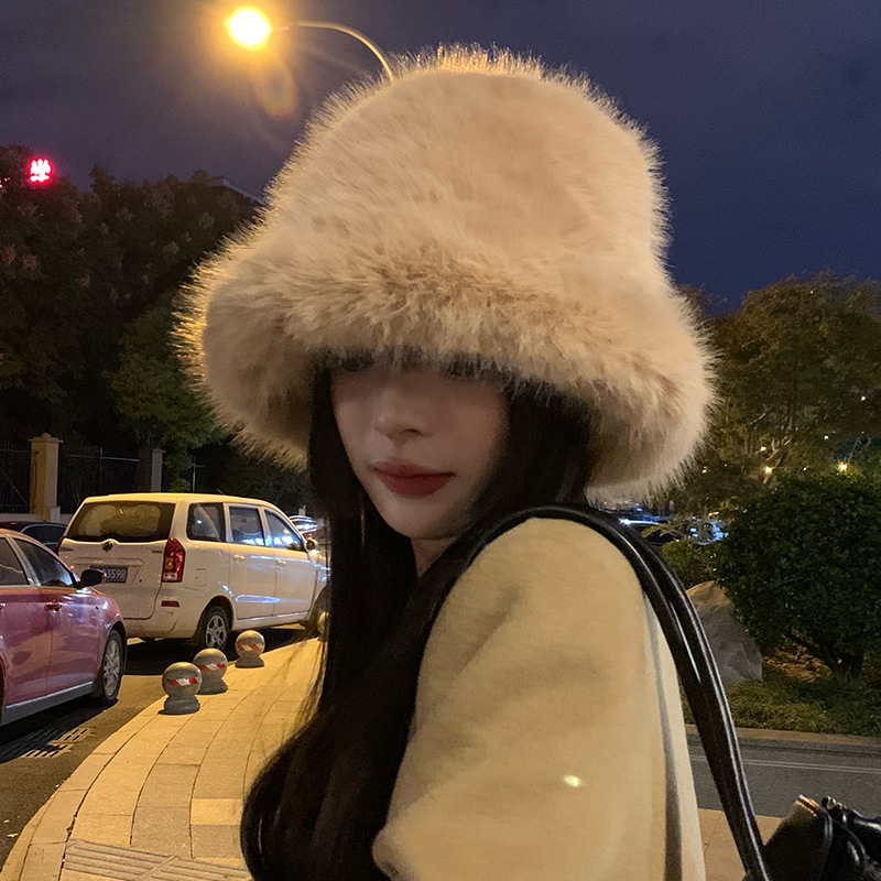 High-end Face-looking Small Warm Ear Protection Mink Hat For Women