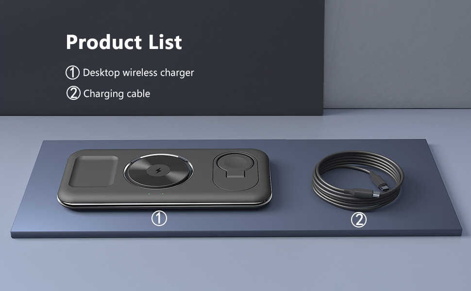 Folding Magnetic Wireless Charger Charger Desktop Bracket - Image 5