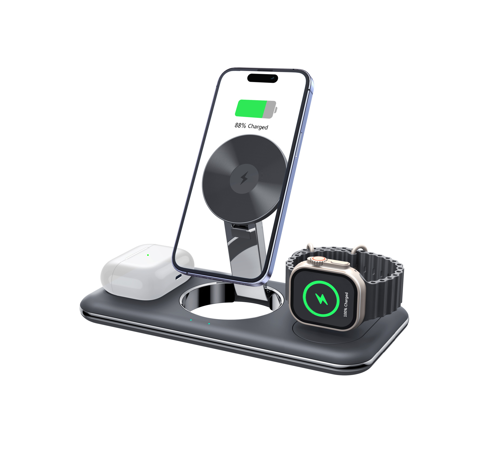 Folding Magnetic Wireless Charger Charger Desktop Bracket - Image 10