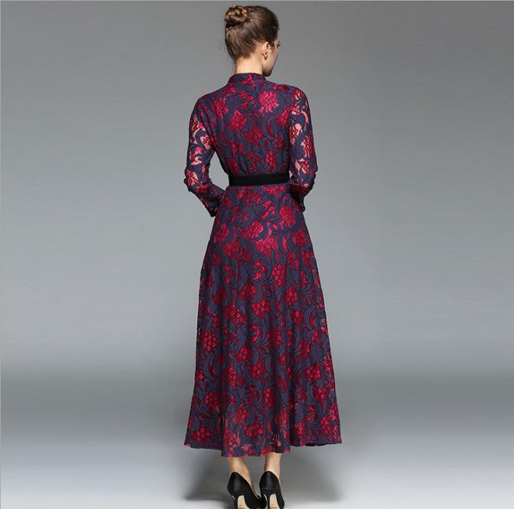 Jacquard Lace Swing Dress