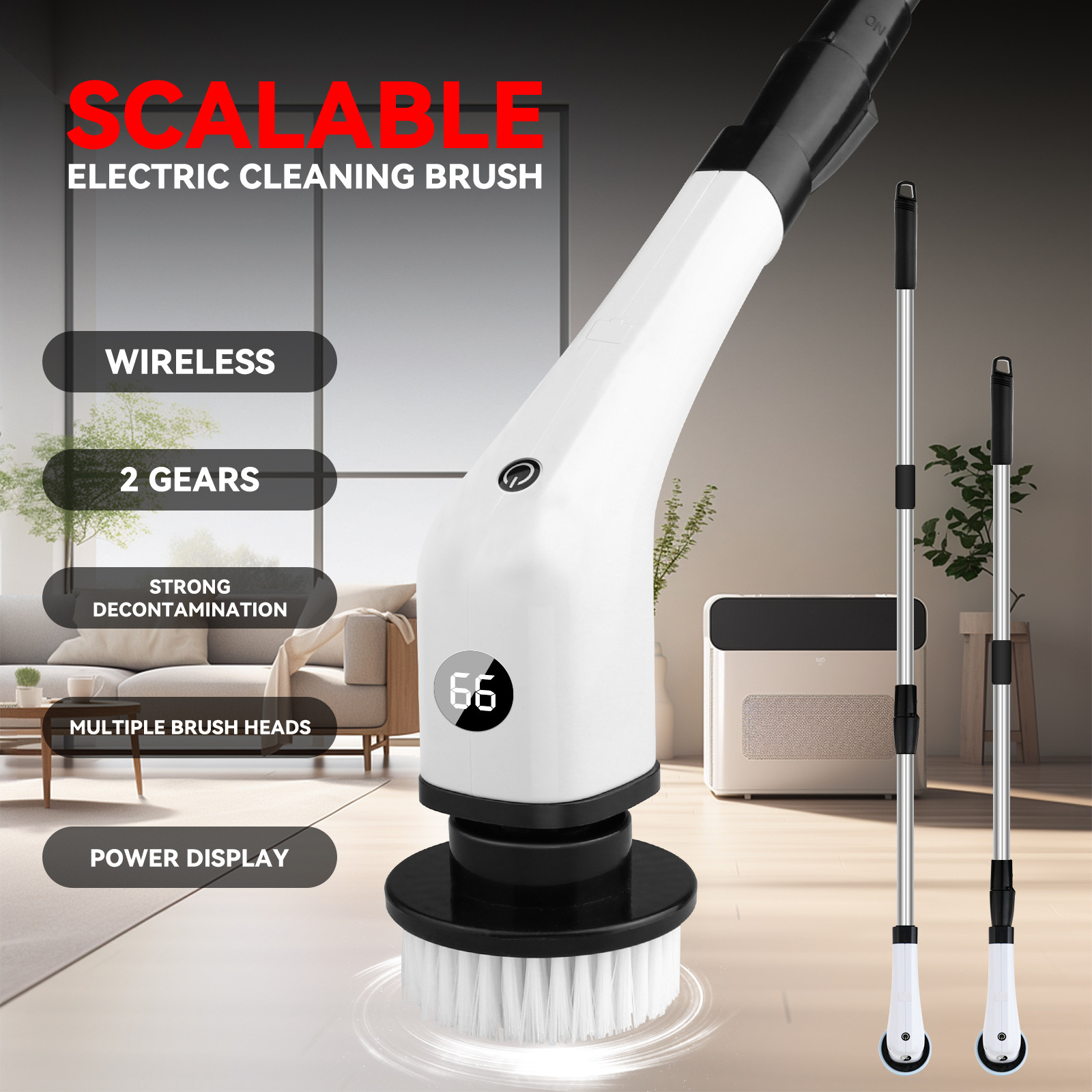 Electric Cleaning Brush Household Multi-functional 7-in-1 Toilet Bathroom Cleaning Brush - Image 5