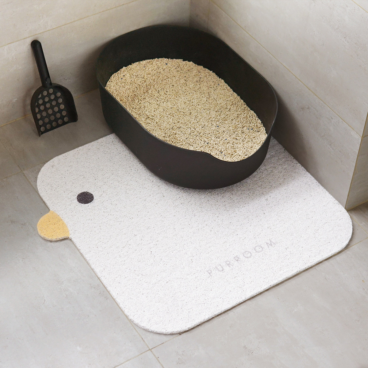 Pet Cat Litter Non-slip Waterproof Plastic Door Mat - Image 2