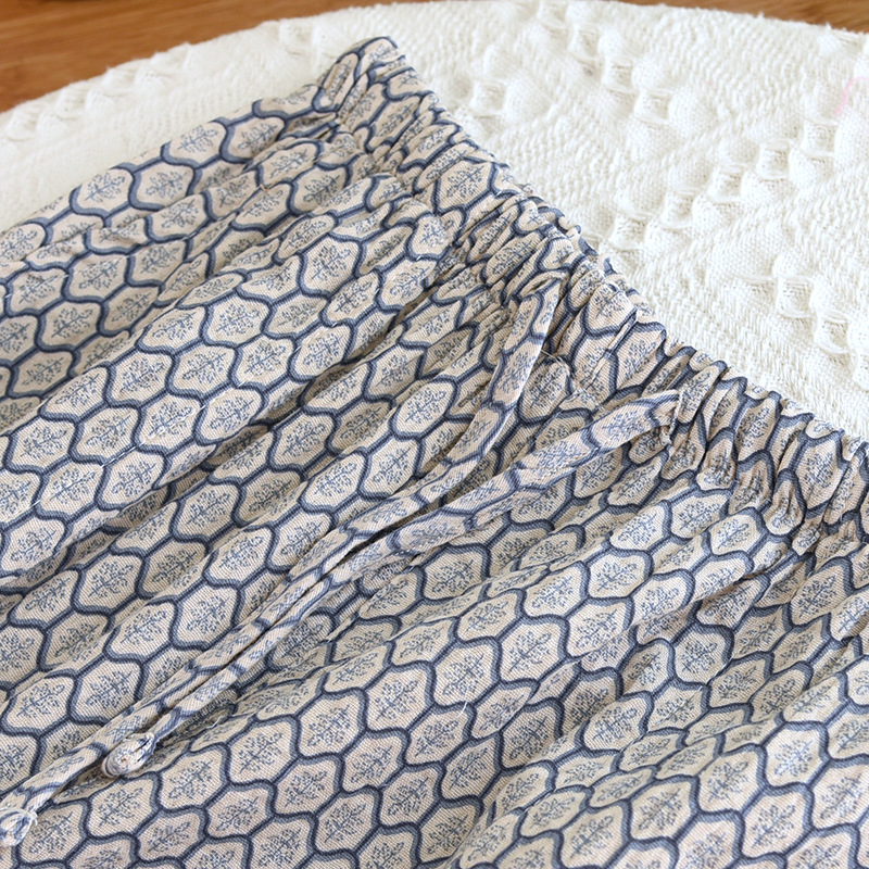 Straight Cotton Loose Home Pants Pajama Pants With Pockets Can Be Worn Outside