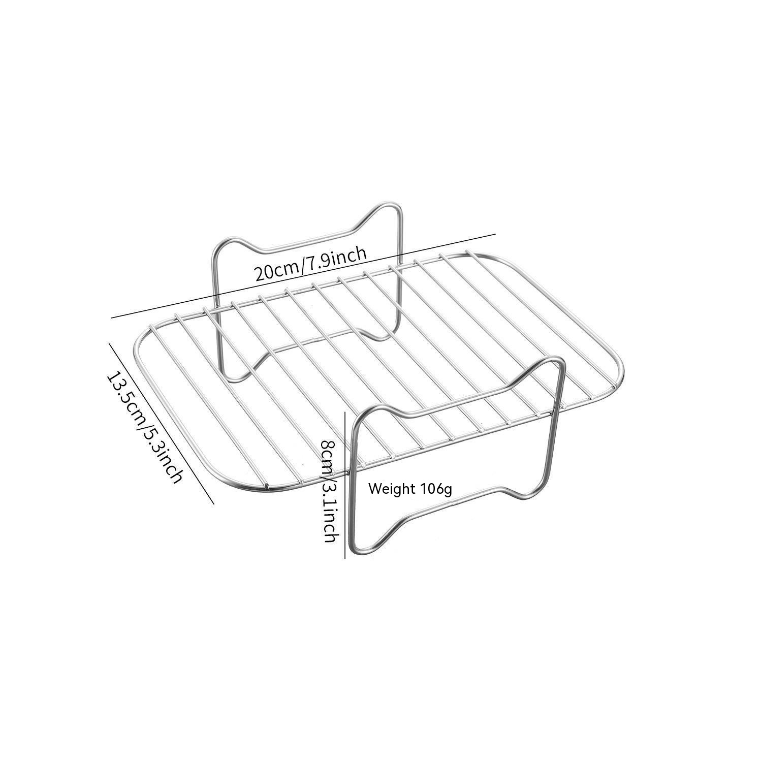 Title 3, Stainless Steel Double-layer Grill Rack Steamer...