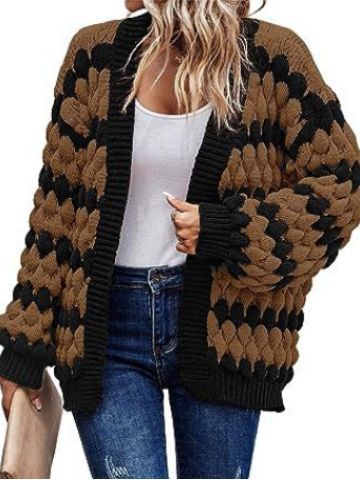 Loose Twisted Knitted Winter Sweater Coat