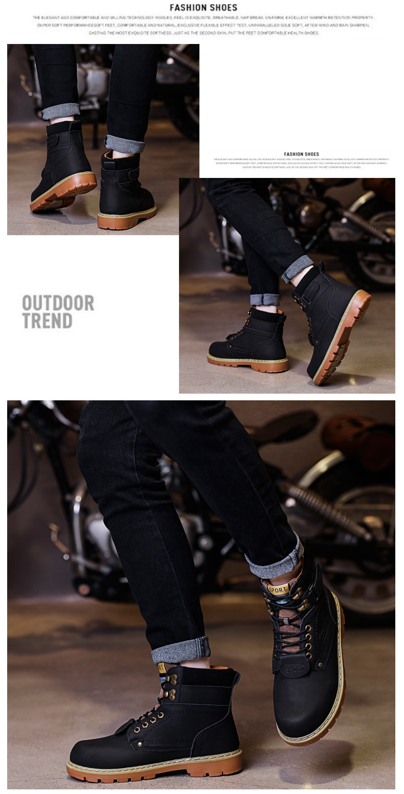 Title 2, Mens boots with velvet warm lining, round toe,...