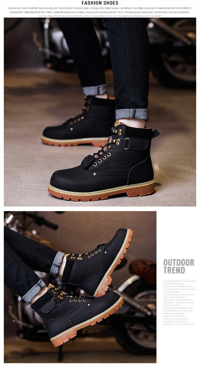 Title 3, Mens boots with velvet warm lining, round toe,...