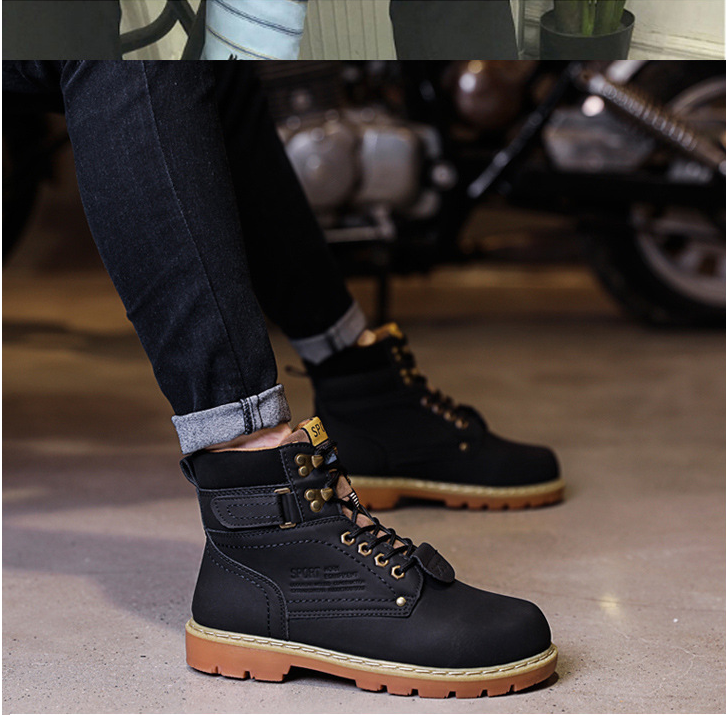 Title 4, Mens boots with velvet warm lining, round toe,...