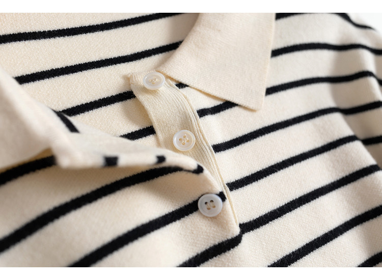 Women's Niche Loose Casual Striped Bottoming Shirt Knitted Sweater