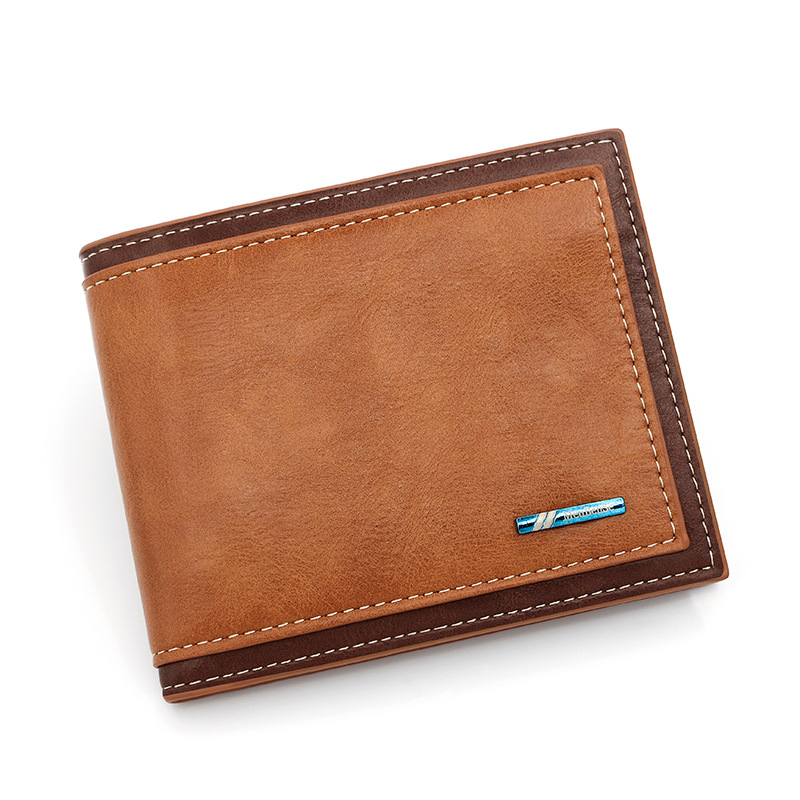 Fashion Simple Men's Stitching Short Wallet - Image 11