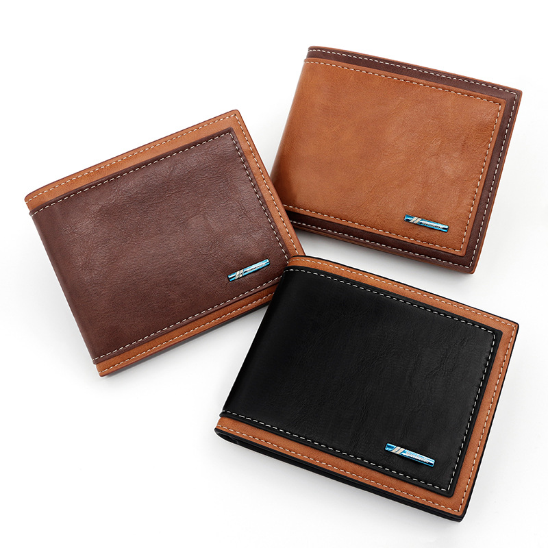 Fashion Simple Men's Stitching Short Wallet - Image 10